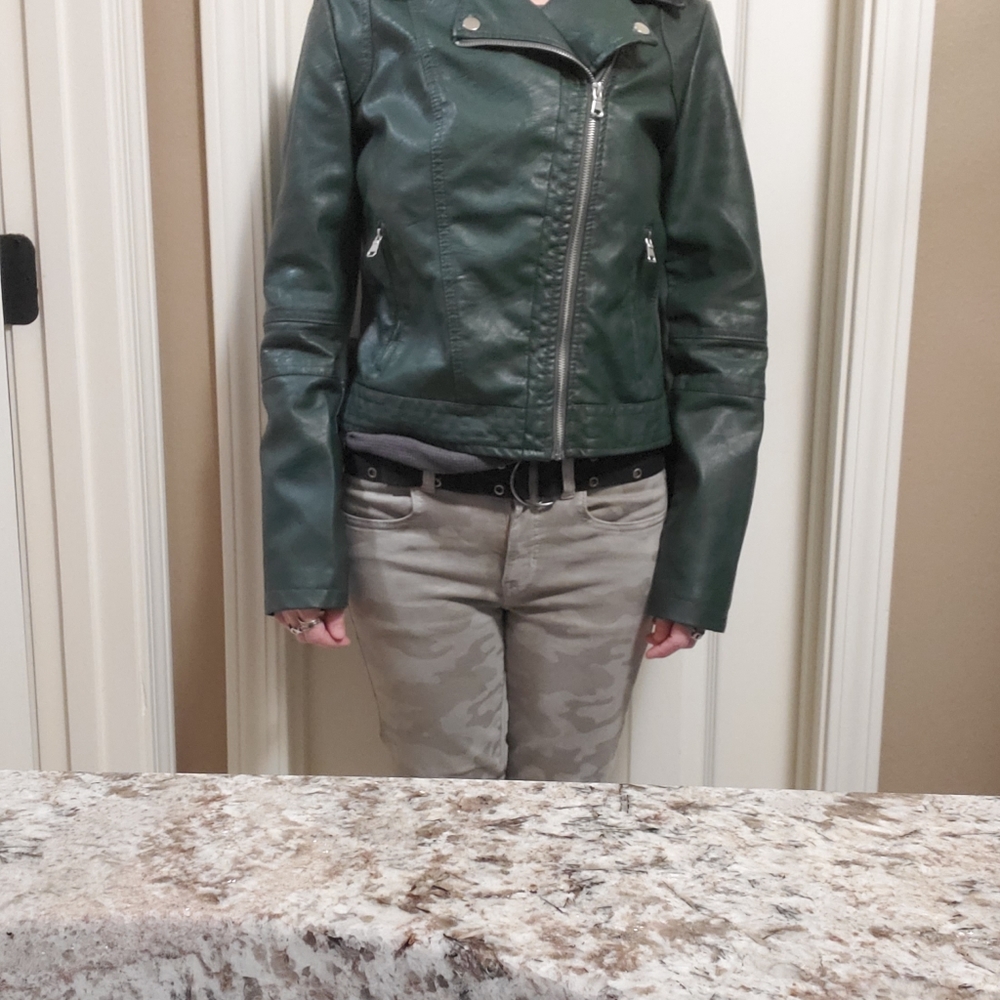 Cool Hunter Green Cavalini Moto Jacket - Picture 10 of 10